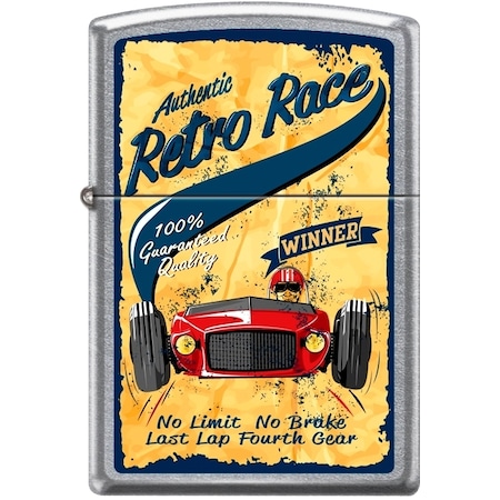 Zippo 2024 Zippo Custom Street Chrome Authentic Retro Race ZIP-207CI401253
